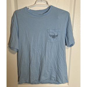 Vineyard Vines Medium T-Shirt Pocket Carolina Blue Whale - See Description